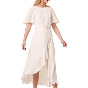 French Connection Emina Belted High/Low Midi Dress
White 6